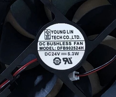 NMB永林YOUNG LIN DFB902524H 24V 5.3W 9025 9CM机箱散热风扇
