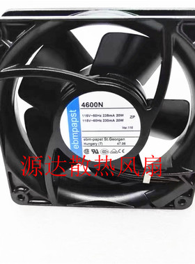 原装EBMPAPST TYP 4600N12038 115V 12CM全金属耐高温散热风扇