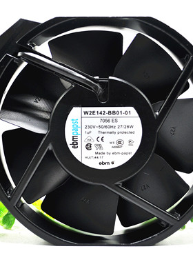 17238原装PAPST W2E142-BB01-01 220V 29/28W 全金属散热风扇