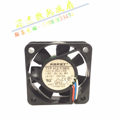 原装PAPST 4010 TYP412F/39M DC12V45MA 0.55W三线磁县浮风扇