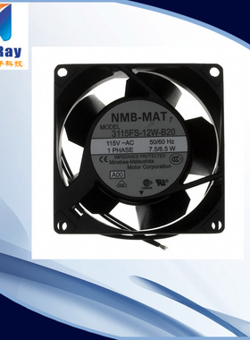 3115FS-12W-B20-A00【NMB】FAN AC AXIAL 115V 8038 2700 RPM