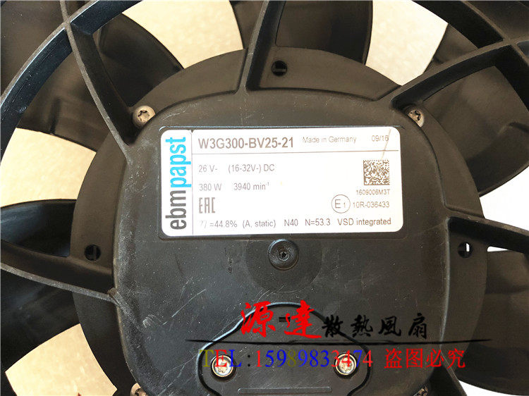 原装德国ebmpapst W3G300-BV25-21 &Phi;300MM 26V 380W轴流风机