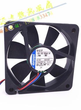 612F EBM-Papst DC风扇 6015 6CM 12V 1W原装