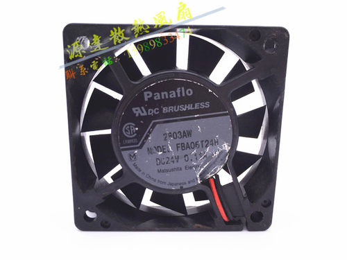 FBA06T24H 24V 0.11A 原装日本60*60*15MM 2线/3线变频器风扇