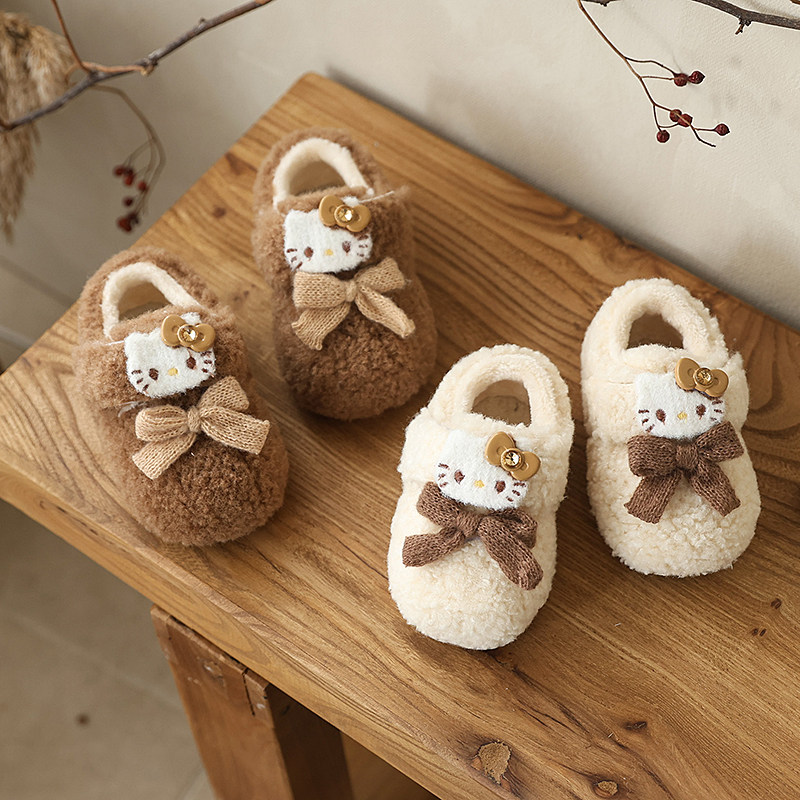 2025冬季新款女童KT猫保暖勃肯鞋儿童百搭防滑加绒宝宝毛毛棉鞋潮,童鞋/婴儿鞋/亲子鞋,棉鞋,淘宝优惠券,粉丝福利购,淘宝优惠卷