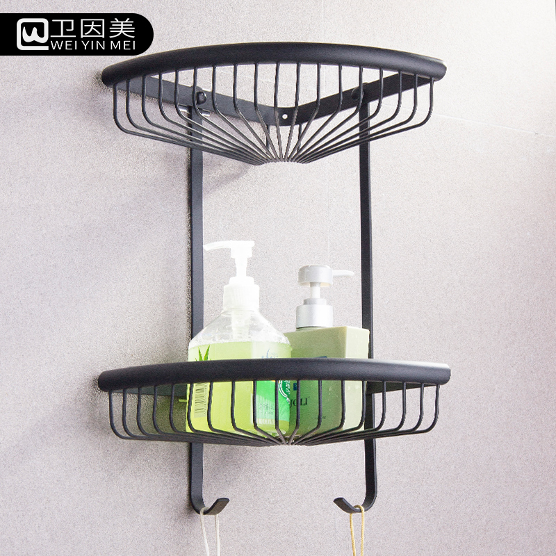 卫因美三角架置物架全铜雅黑色