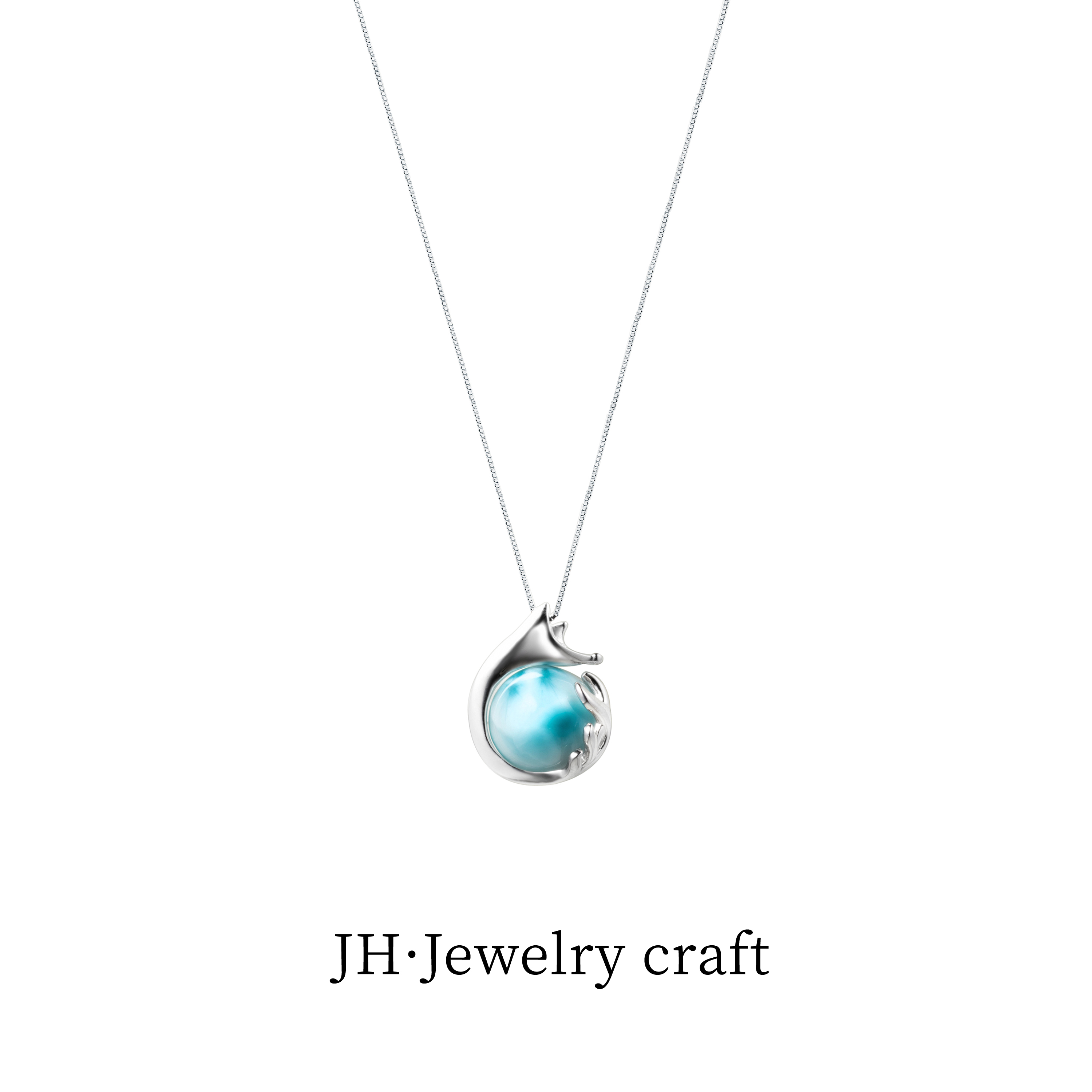 Jonny.“蓝色星球”独立设计系列简约百搭经典海纹石项链