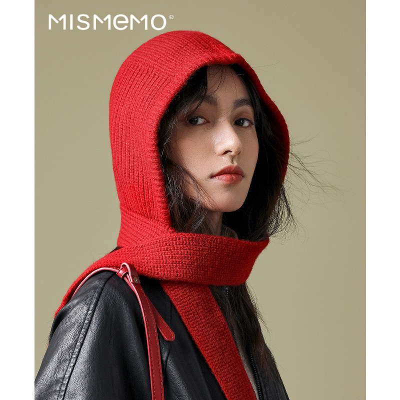 MISMEMO巴拉克拉法帽女秋冬2025新款系带设计护耳保暖羊毛针织帽,服饰配件/皮带/帽子/围巾,帽子,淘宝优惠券,粉丝福利购,淘宝优惠卷