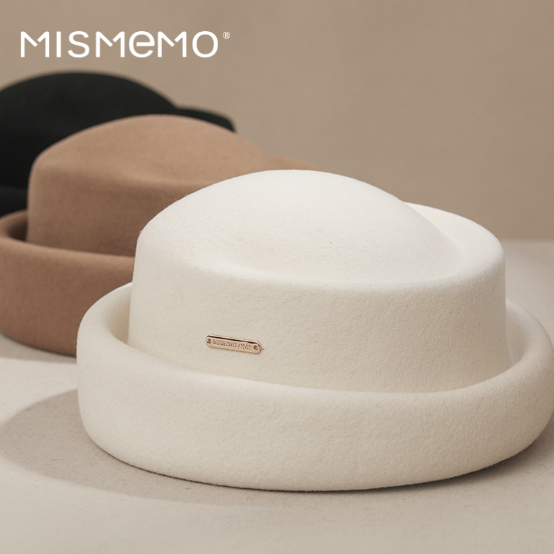 MISMEMO羊毛礼帽女复古优雅秋冬