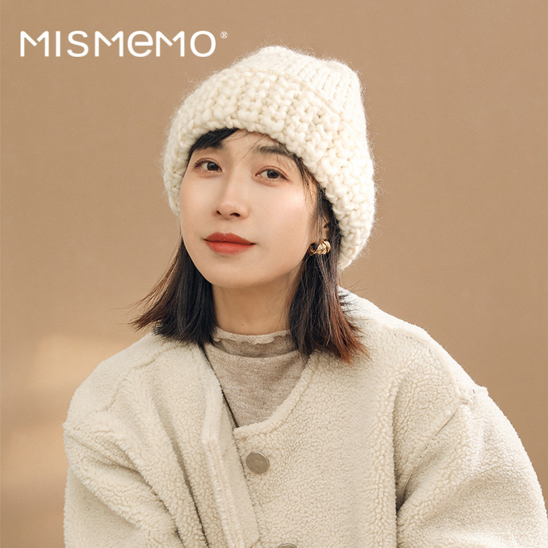 MISMEMO毛线帽女冬季保暖套头帽显脸小秋冬针织帽大头围羊毛帽子,服饰配件/皮带/帽子/围巾,帽子,淘宝优惠券,粉丝福利购,淘宝优惠卷