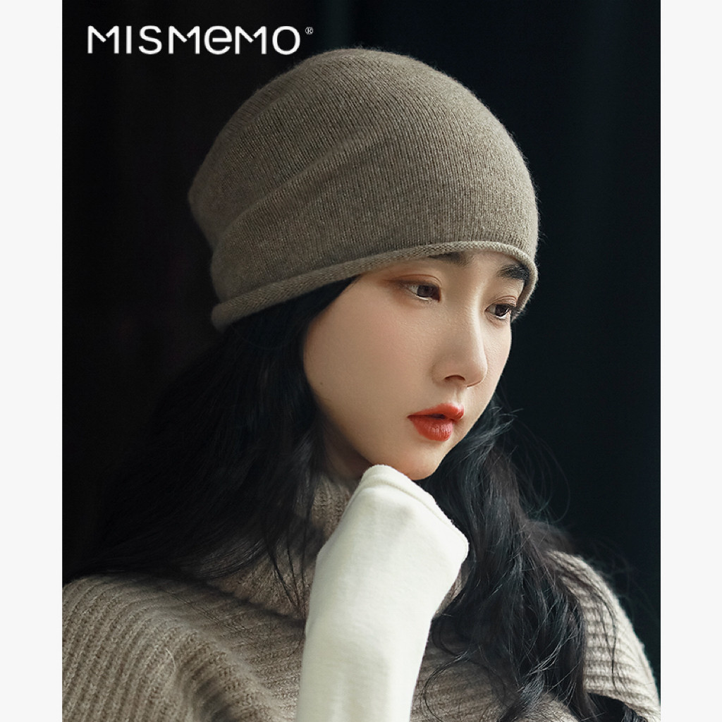 MISMEMO复古卷边冷帽女秋冬季保暖护耳针织帽 100%山羊绒套头帽,服饰配件/皮带/帽子/围巾,帽子,淘宝优惠券,粉丝福利购,淘宝优惠卷