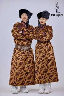 蒙古元素民族风袍子情侣结婚敬酒日常冬季男女