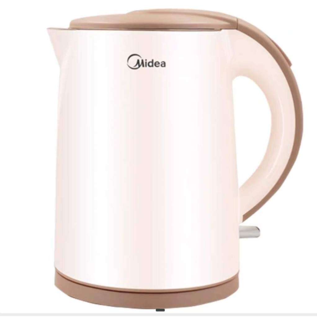 Midea/美的 MK-H415E2J电热水壶304不锈钢双层防烫1.5L烧水壶