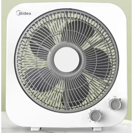 美的电风扇10寸转页鸿运家用微风四档白色台式KYT25-22MW