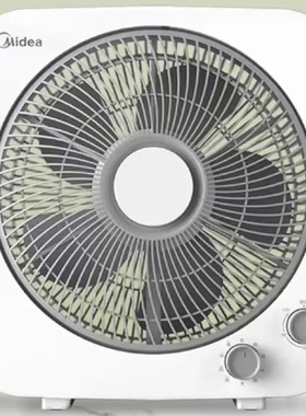 美的电风扇10寸转页鸿运家用微风四档白色台式KYT25-22MW