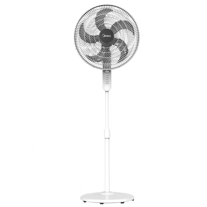 摇头美的机械落地扇三档18寸白色