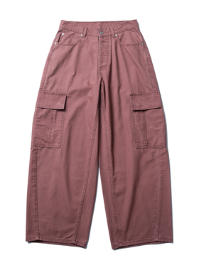 WENFENG LI 百搭神裤 抗撕裂格纹酵磨水洗baggy弯刀cargo工装裤