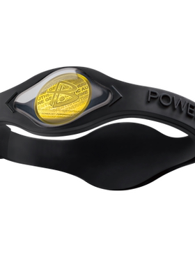 powerbalance霸能纯色黑色手环