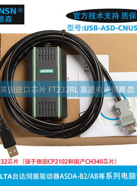 台达伺服驱动器ASDA-B2/AB调试电缆通讯数据线USB-ASD-CNUS0A08