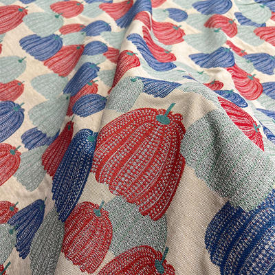 南瓜色织提花布料服装面料