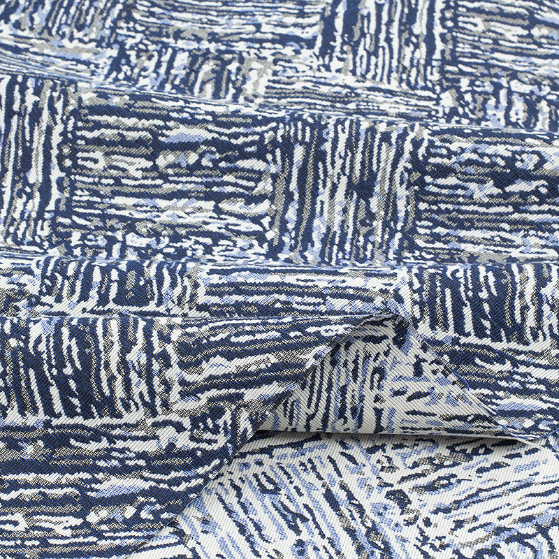 潮流复古菱格条纹提花裤子布料