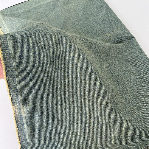 废绿炒盐砂洗纯棉水洗牛仔布料