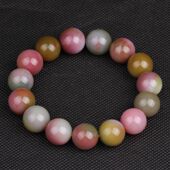 蔓伊诺四川凉山南红玛瑙盐源料七彩玛瑙佛珠手链手串 送证书