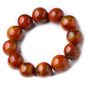 蔓伊诺战国 红玛瑙战国红北票原石手链男款一物一图拍摄