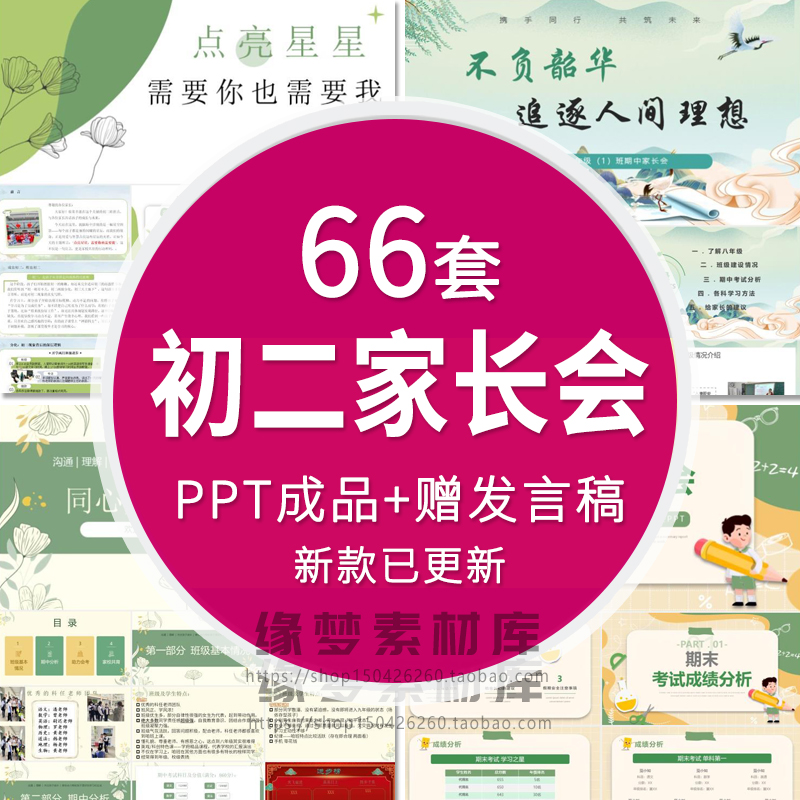 初二初中八年级家长会班主任面对面交流学生成绩情况分析PPT课件