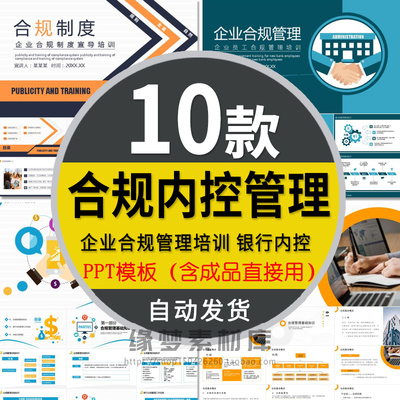 企业合规管理制度培训PPT模板银行员工合规内控管理工作知识课件