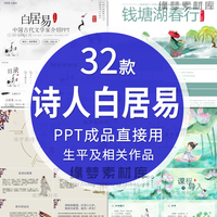 白居易诗人简介诗词琵琶行并序忆江南长恨歌诗词课件成品PPT