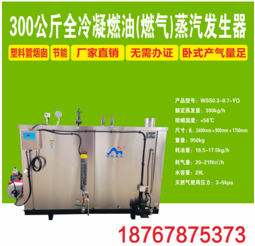 冷凝式300燃油燃气蒸汽发生器商用蒸汽锅炉酿酒洗涤设备熨烫锅炉