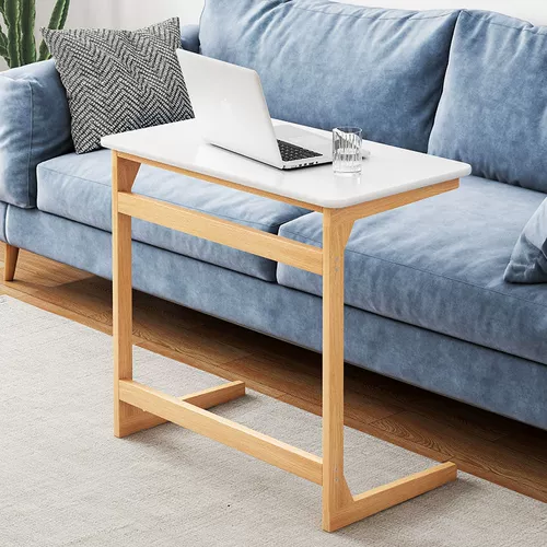 SOFA Шкаф шкаф Sideline может переместить кровабоковую таблицу Creative C -образную сторону -Столовый стол с твердым деревом.