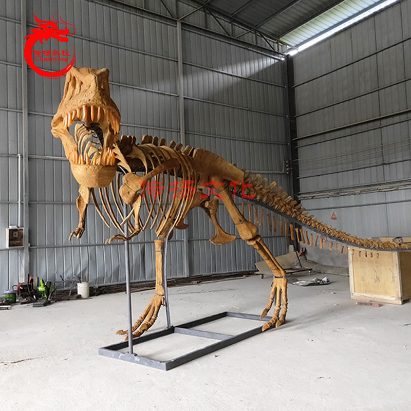自贡工厂定制大型仿真恐龙化石骨架户外活动展览品摆件制作维修