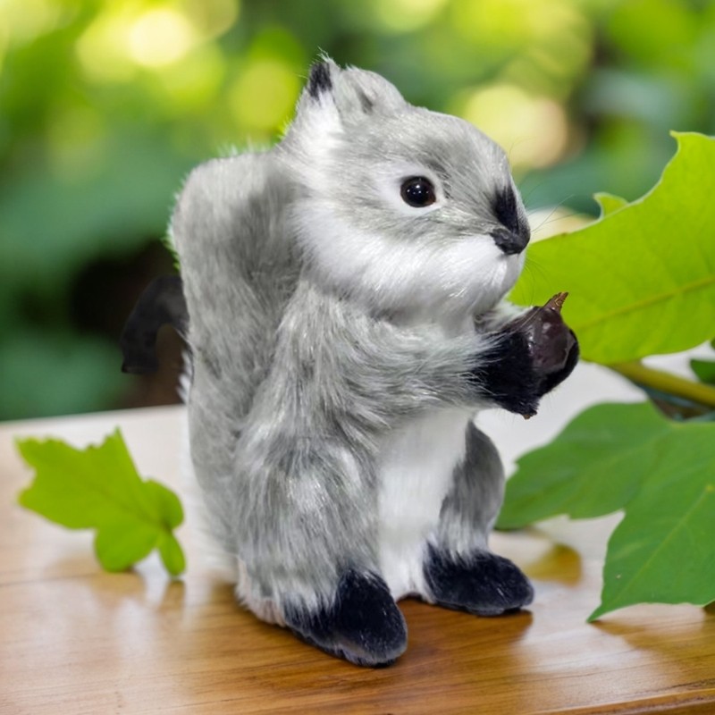 仿真小松鼠模型毛绒动物玩偶公仔