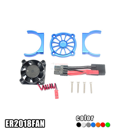 TRAXXAS E REVO 2.0 86086-4铝合金马达散热器带风扇-套ER2018FAN