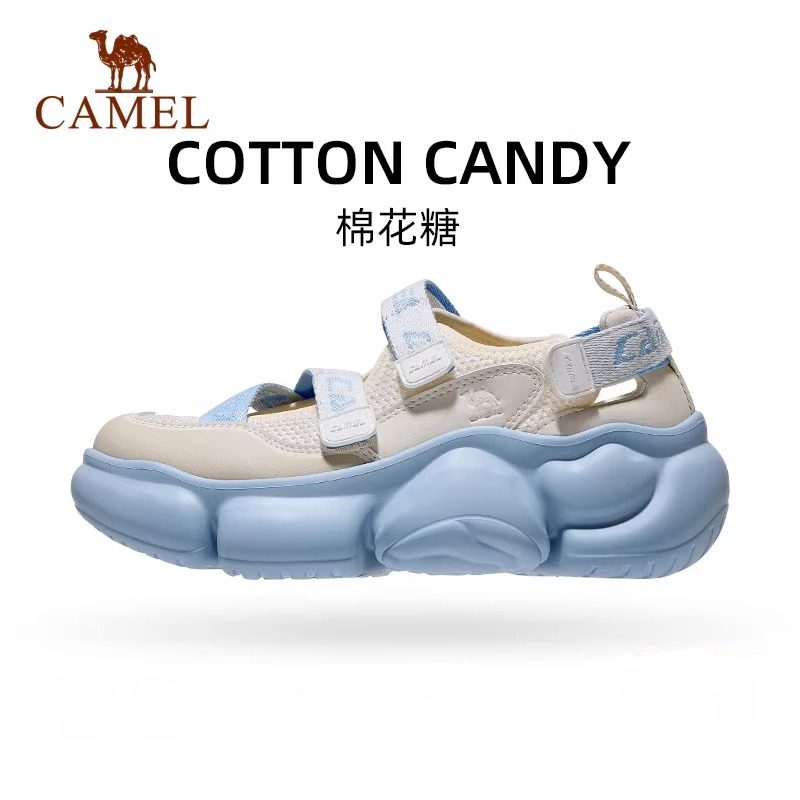 骆驼玛丽珍凉鞋女鞋夏季新款透气软底休闲凉鞋增高沙滩鞋运动单鞋