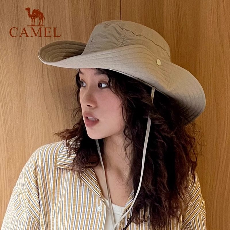 骆驼防晒帽女士渔夫帽牛仔帽徒步登山帽爬山太阳帽夏季遮阳帽子男