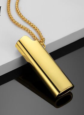 轻奢J3打火机壳套项链欧美嘻哈风潮牌男女长款配饰精致抛光好货