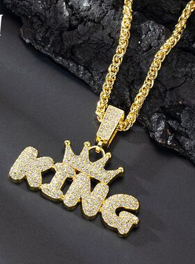 跨境热销欧美嘻哈风项链饰品男服饰配饰街舞表演学生礼品吊坠批发