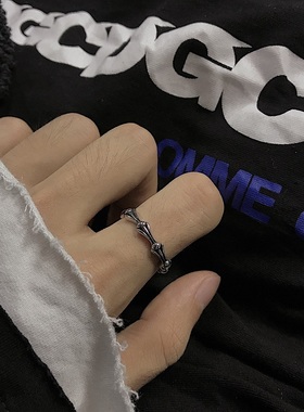 SHARE复指个性ins冷淡风时尚钛钢男女情侣食指无名指环潮