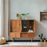 Xiaoman Nordic Teak Solid Wood Solid Denmark Retro Side Sacket Bronze Savencet Forgeir Bucdet