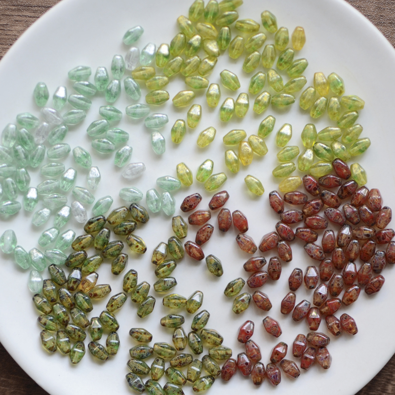 捷克琉璃diy串珠散珠毕加索色系