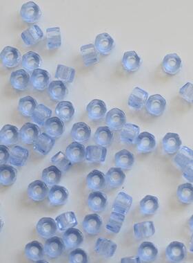 捷克进口珠6mm大孔切面柱形筒形琉璃玻璃散珠手工diy串珠材料配件