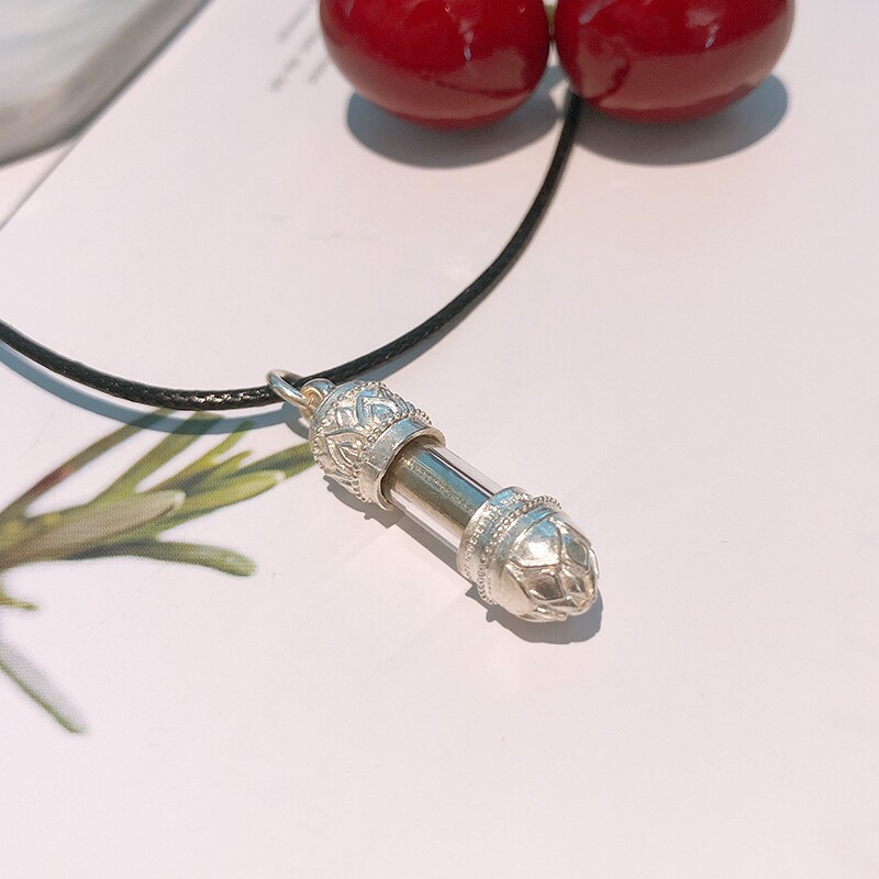 素素家泰国特色工艺 佛牌 古巴诺noi 宝宝银色管 吊坠链子