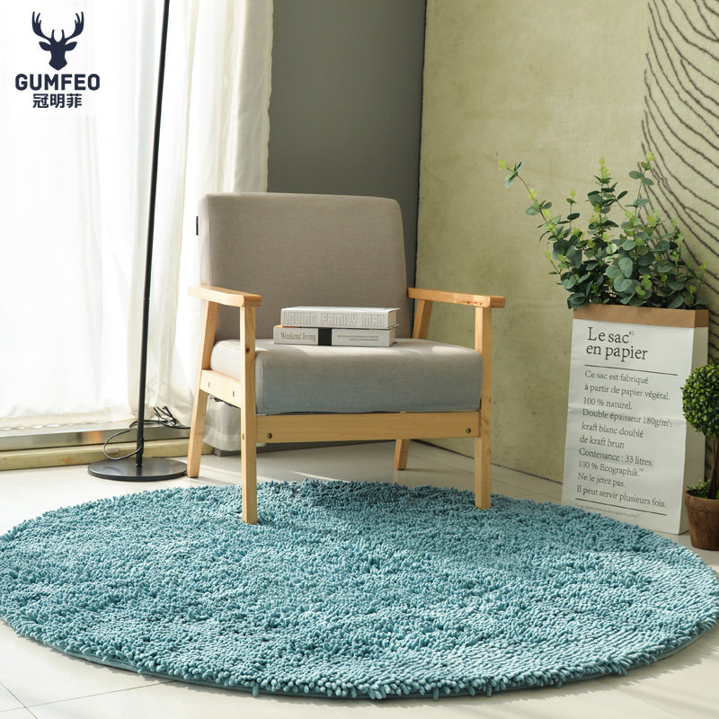 雪尼尔圆形地毯北欧卧室房间茶几垫床边毯美式可爱公主现代简约在类目 居家布艺, 地毯中 - 来自Buy2taobao.com提供专业的淘宝代购服务