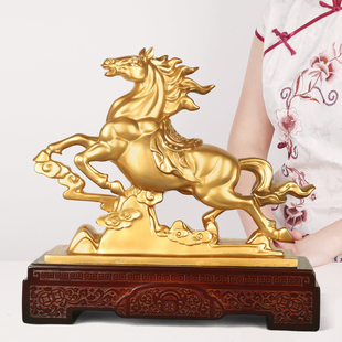 马到成功招财马摆件工艺品客厅办公室酒柜生肖马装 饰公司开业礼品