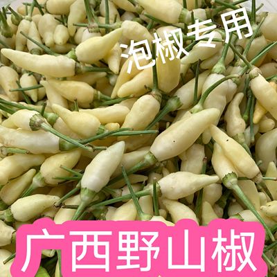 广西新鲜野山椒 薄皮指天椒 黄米椒朝天椒 泡菜辣椒 白米椒超辣