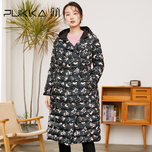 显瘦中长款 白鸭绒羽绒服冬装 女 商场同款 蒲PUKKA