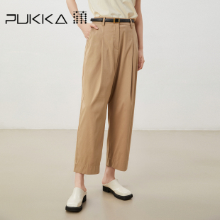 高知松弛感定制棉直筒萝卜裤 春夏新品 原创设计女装 蒲PUKKA